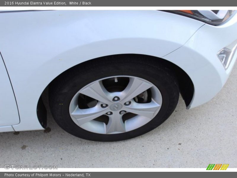 White / Black 2016 Hyundai Elantra Value Edition