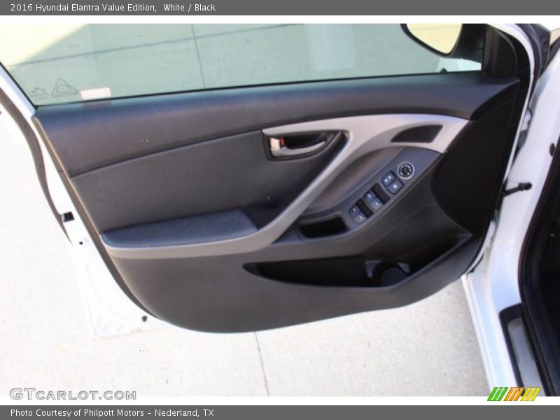 White / Black 2016 Hyundai Elantra Value Edition
