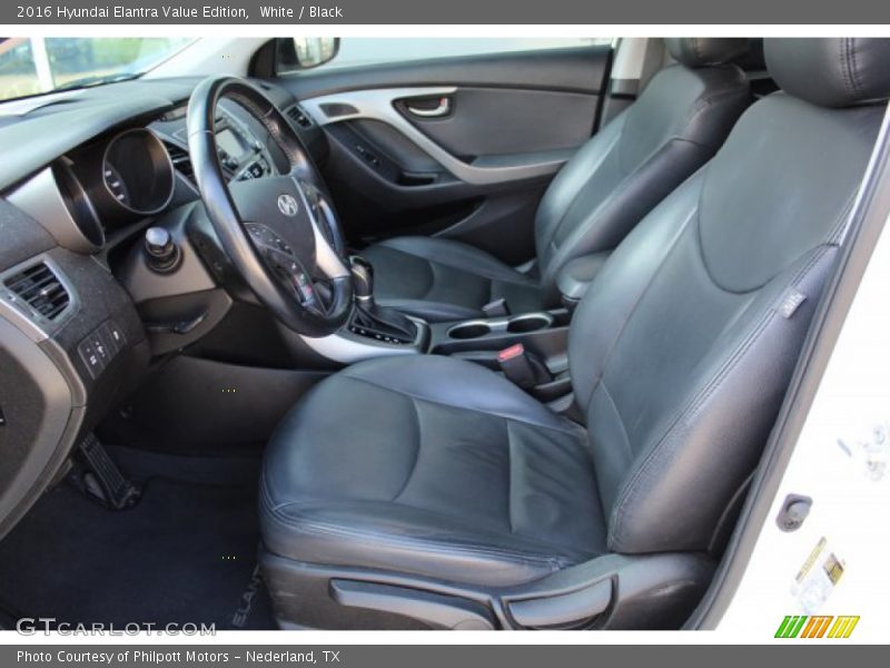 White / Black 2016 Hyundai Elantra Value Edition