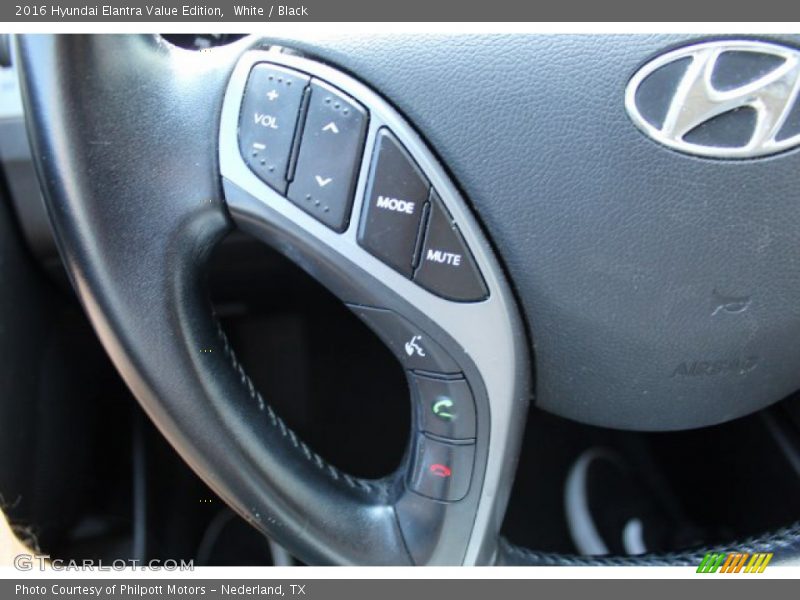 White / Black 2016 Hyundai Elantra Value Edition