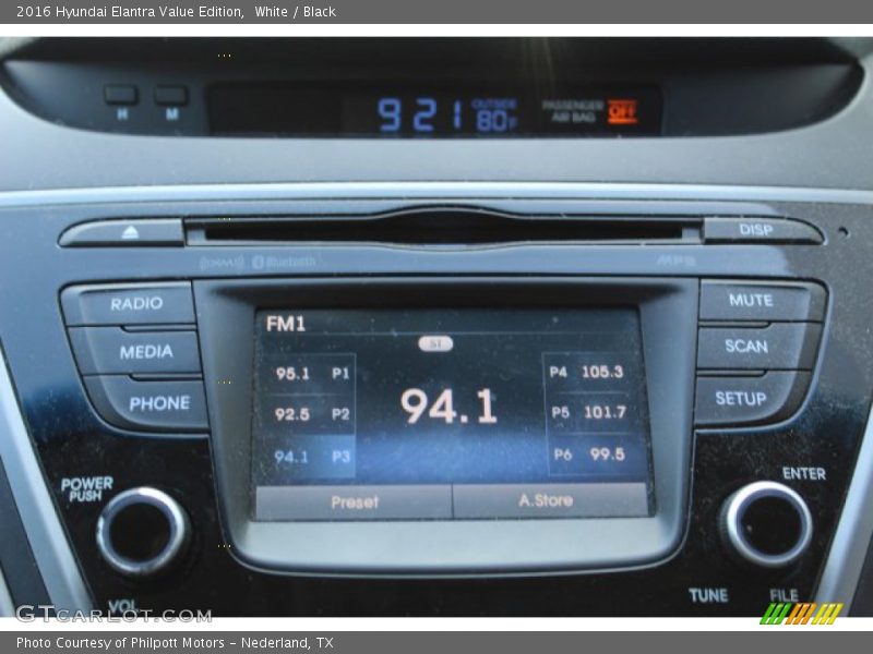 White / Black 2016 Hyundai Elantra Value Edition