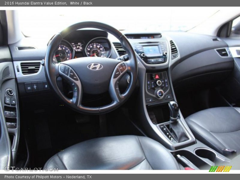 White / Black 2016 Hyundai Elantra Value Edition