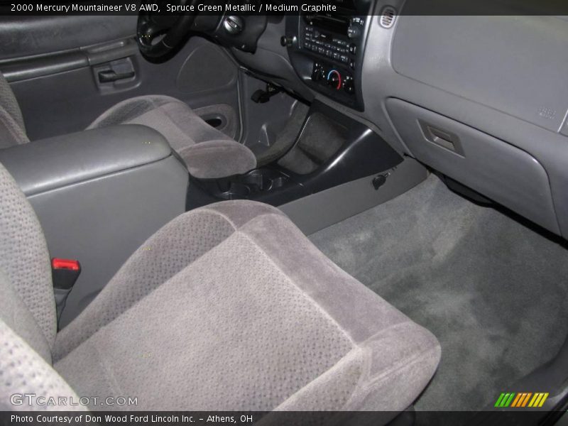 Spruce Green Metallic / Medium Graphite 2000 Mercury Mountaineer V8 AWD