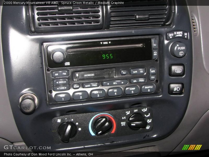 Spruce Green Metallic / Medium Graphite 2000 Mercury Mountaineer V8 AWD