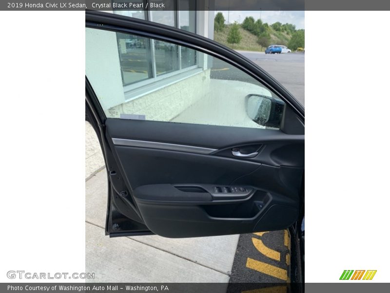 Crystal Black Pearl / Black 2019 Honda Civic LX Sedan