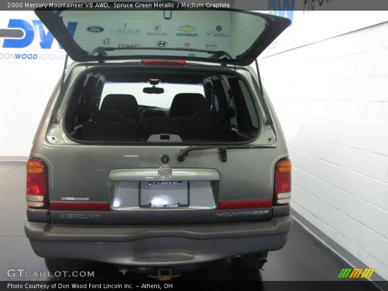 Spruce Green Metallic / Medium Graphite 2000 Mercury Mountaineer V8 AWD