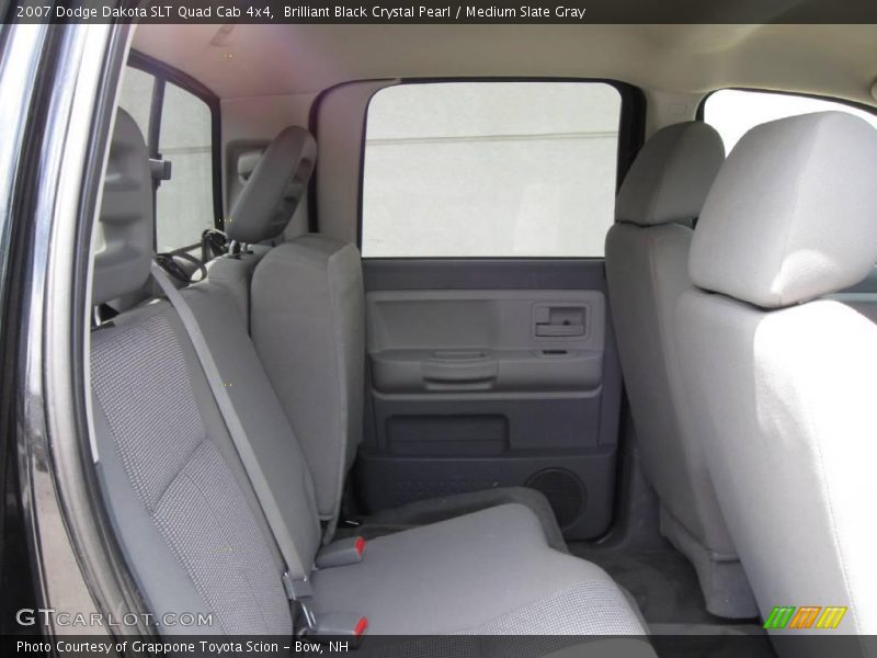 Brilliant Black Crystal Pearl / Medium Slate Gray 2007 Dodge Dakota SLT Quad Cab 4x4