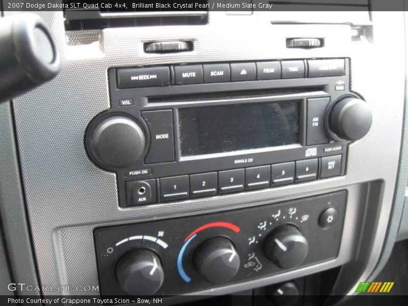Brilliant Black Crystal Pearl / Medium Slate Gray 2007 Dodge Dakota SLT Quad Cab 4x4