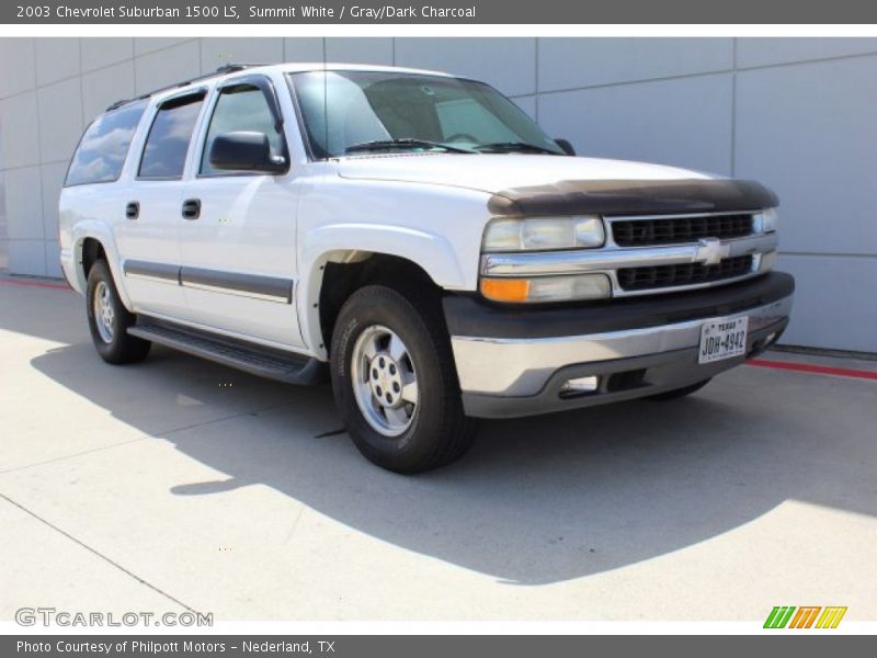 Summit White / Gray/Dark Charcoal 2003 Chevrolet Suburban 1500 LS