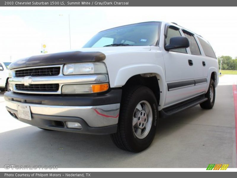 Summit White / Gray/Dark Charcoal 2003 Chevrolet Suburban 1500 LS