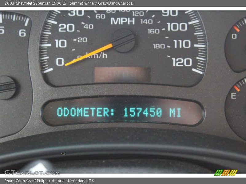 Summit White / Gray/Dark Charcoal 2003 Chevrolet Suburban 1500 LS