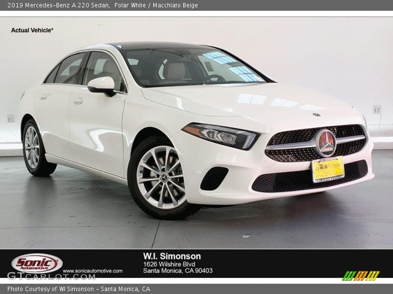 Polar White / Macchiato Beige 2019 Mercedes-Benz A 220 Sedan