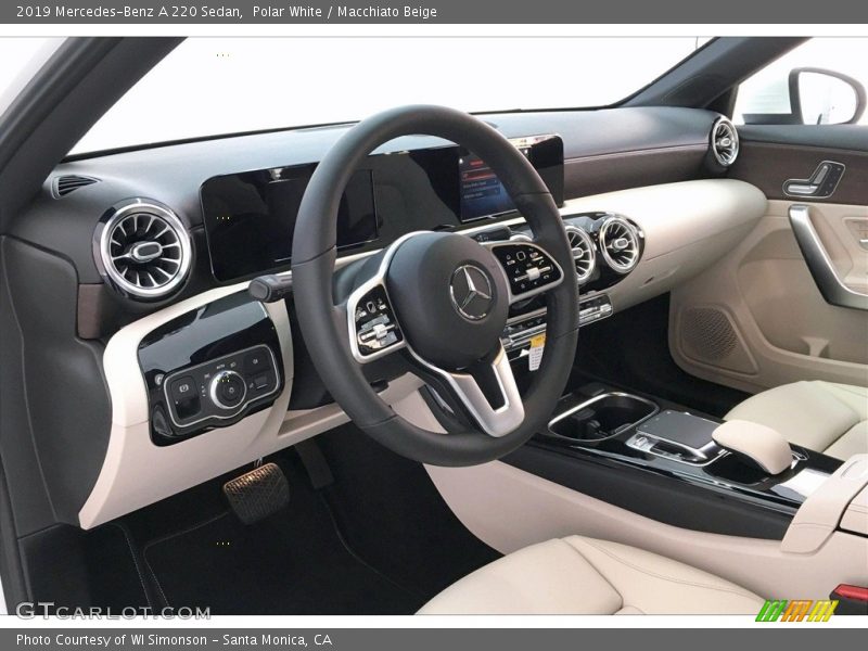 Polar White / Macchiato Beige 2019 Mercedes-Benz A 220 Sedan