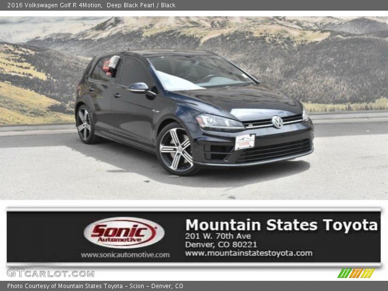 Deep Black Pearl / Black 2016 Volkswagen Golf R 4Motion