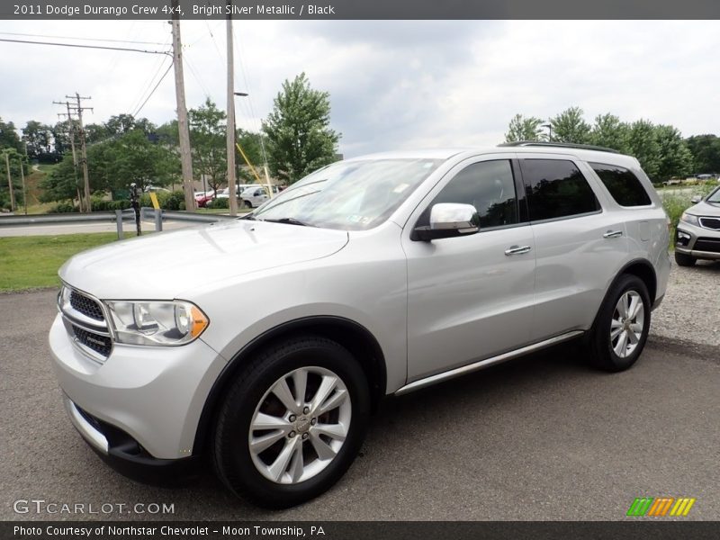 Bright Silver Metallic / Black 2011 Dodge Durango Crew 4x4