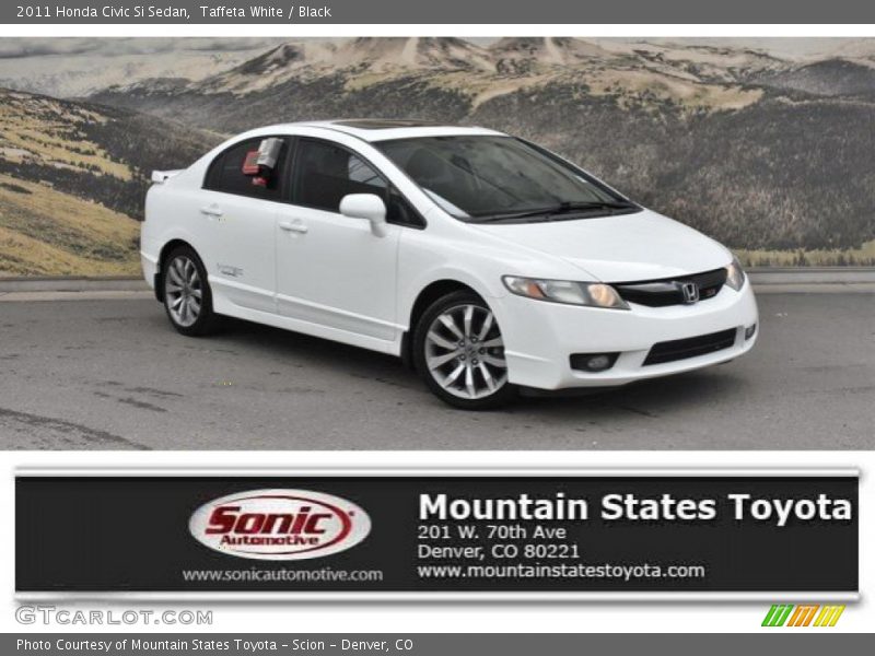Taffeta White / Black 2011 Honda Civic Si Sedan