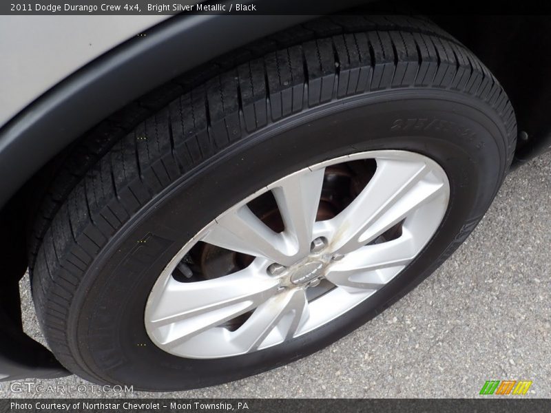 Bright Silver Metallic / Black 2011 Dodge Durango Crew 4x4