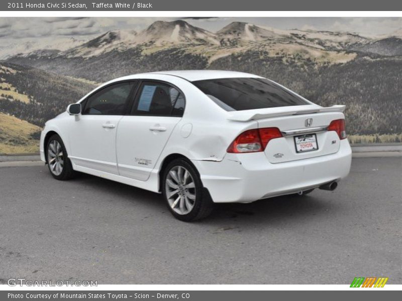 Taffeta White / Black 2011 Honda Civic Si Sedan