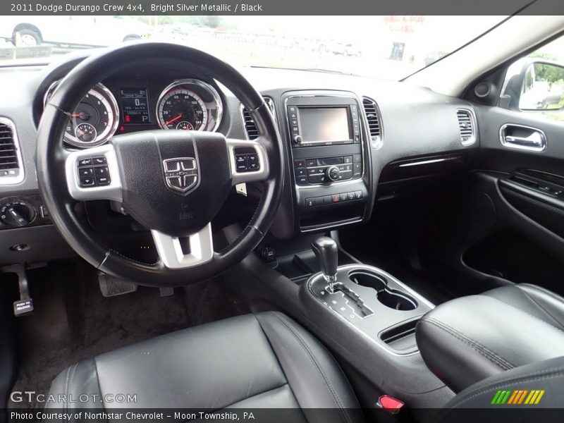 Bright Silver Metallic / Black 2011 Dodge Durango Crew 4x4