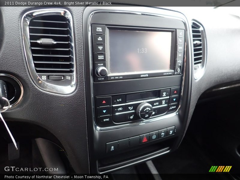 Bright Silver Metallic / Black 2011 Dodge Durango Crew 4x4