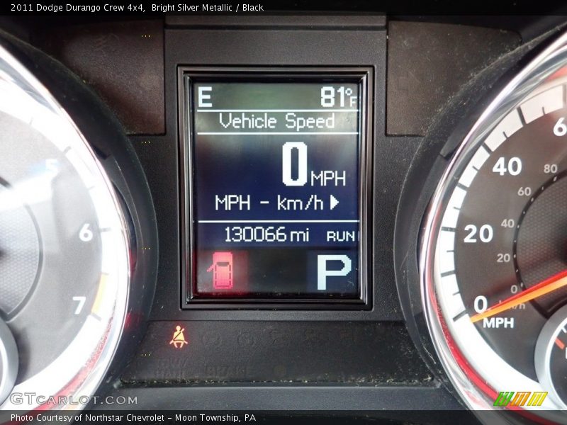 Bright Silver Metallic / Black 2011 Dodge Durango Crew 4x4