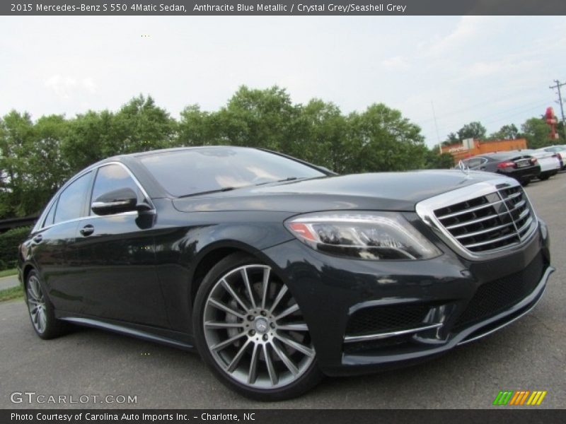 Anthracite Blue Metallic / Crystal Grey/Seashell Grey 2015 Mercedes-Benz S 550 4Matic Sedan