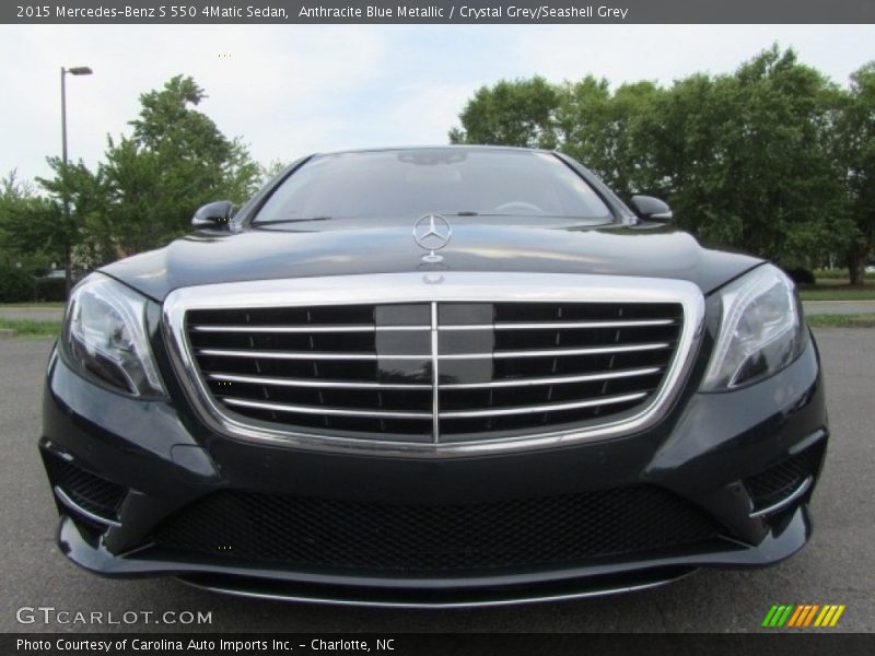 Anthracite Blue Metallic / Crystal Grey/Seashell Grey 2015 Mercedes-Benz S 550 4Matic Sedan