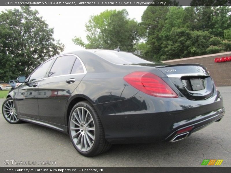 Anthracite Blue Metallic / Crystal Grey/Seashell Grey 2015 Mercedes-Benz S 550 4Matic Sedan