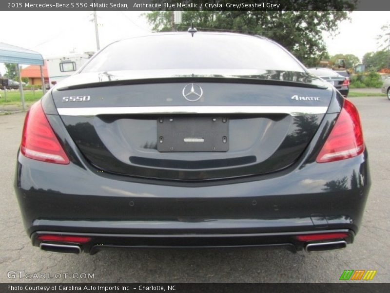 Anthracite Blue Metallic / Crystal Grey/Seashell Grey 2015 Mercedes-Benz S 550 4Matic Sedan