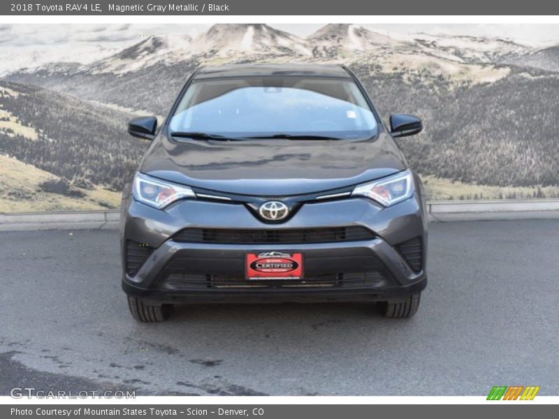Magnetic Gray Metallic / Black 2018 Toyota RAV4 LE