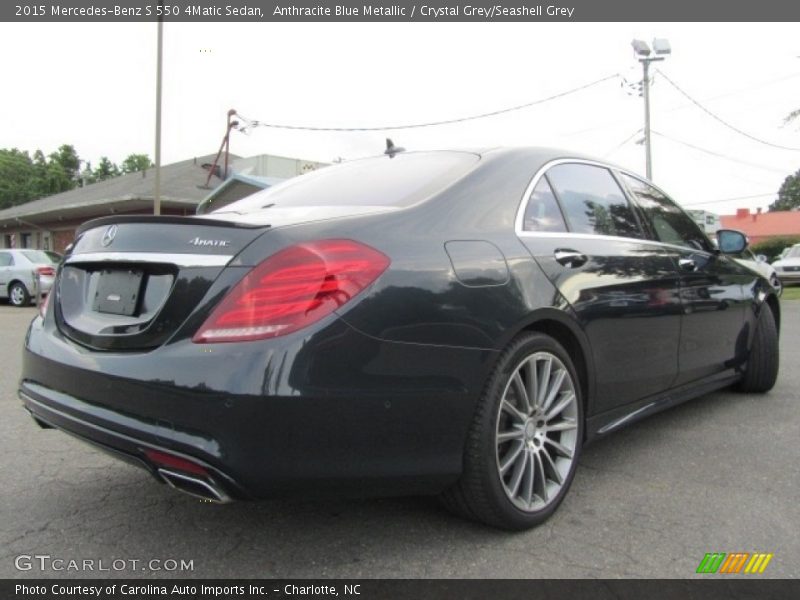 Anthracite Blue Metallic / Crystal Grey/Seashell Grey 2015 Mercedes-Benz S 550 4Matic Sedan