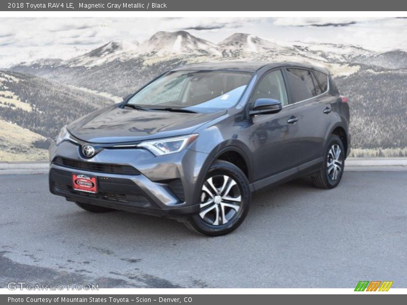Magnetic Gray Metallic / Black 2018 Toyota RAV4 LE