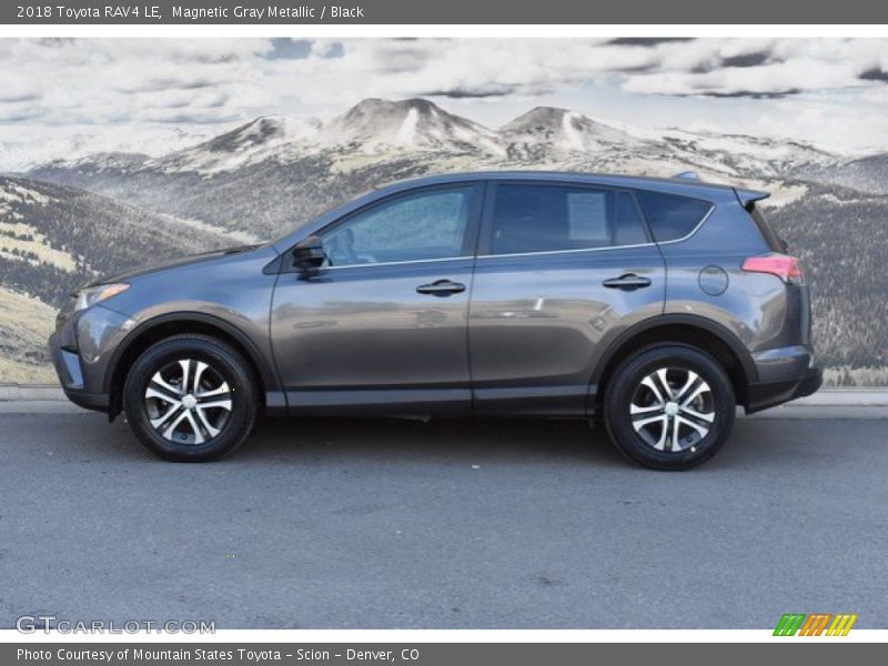 Magnetic Gray Metallic / Black 2018 Toyota RAV4 LE