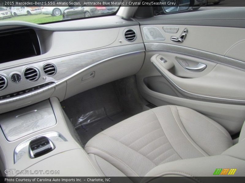 Anthracite Blue Metallic / Crystal Grey/Seashell Grey 2015 Mercedes-Benz S 550 4Matic Sedan