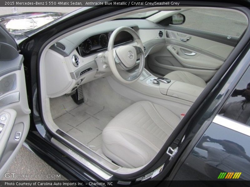 Anthracite Blue Metallic / Crystal Grey/Seashell Grey 2015 Mercedes-Benz S 550 4Matic Sedan