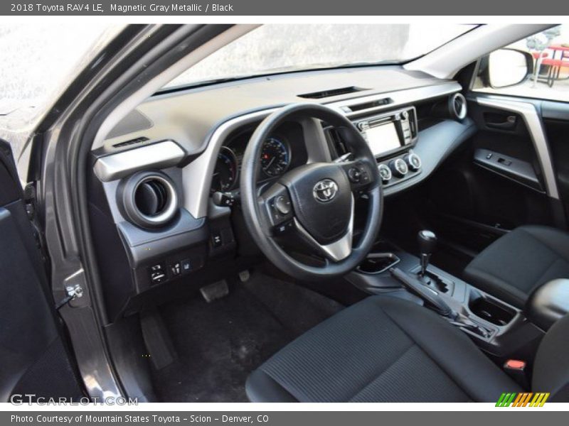 Magnetic Gray Metallic / Black 2018 Toyota RAV4 LE