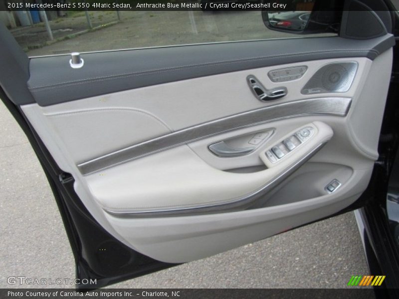 Anthracite Blue Metallic / Crystal Grey/Seashell Grey 2015 Mercedes-Benz S 550 4Matic Sedan