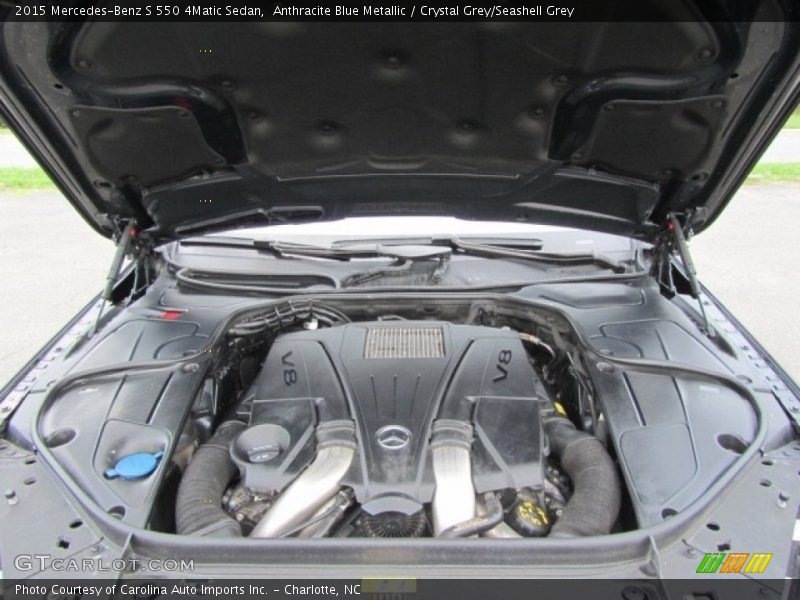 Anthracite Blue Metallic / Crystal Grey/Seashell Grey 2015 Mercedes-Benz S 550 4Matic Sedan