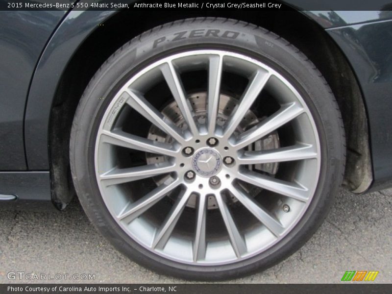 Anthracite Blue Metallic / Crystal Grey/Seashell Grey 2015 Mercedes-Benz S 550 4Matic Sedan