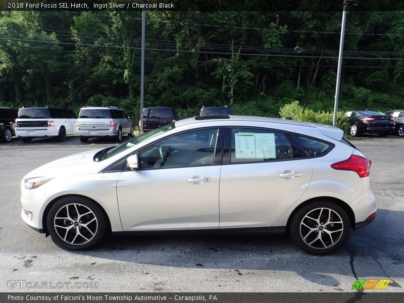 Ingot Silver / Charcoal Black 2018 Ford Focus SEL Hatch