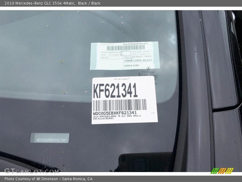 Black / Black 2019 Mercedes-Benz GLC 350e 4Matic