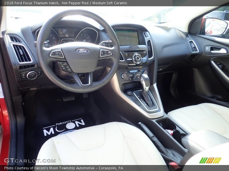 Hot Pepper Red / Medium Soft Ceramic 2018 Ford Focus Titanium Hatch