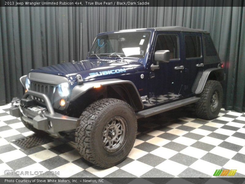 True Blue Pearl / Black/Dark Saddle 2013 Jeep Wrangler Unlimited Rubicon 4x4