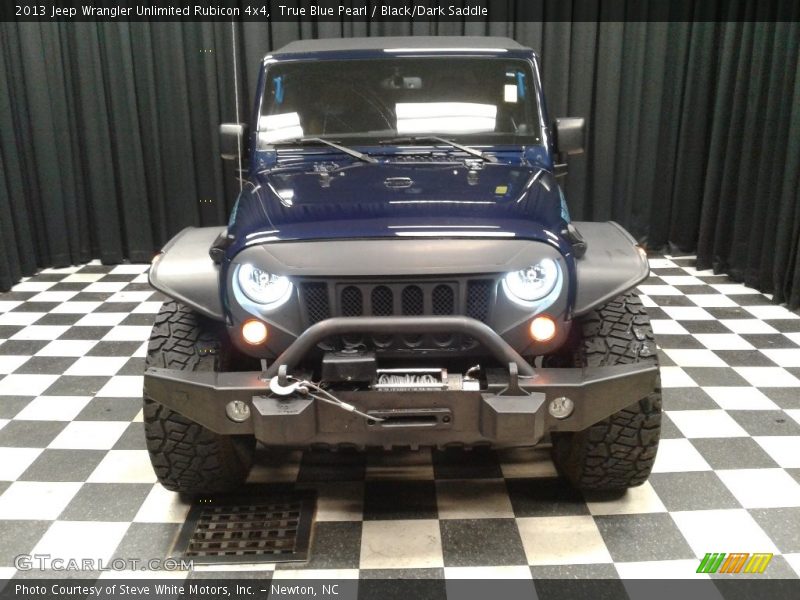 True Blue Pearl / Black/Dark Saddle 2013 Jeep Wrangler Unlimited Rubicon 4x4
