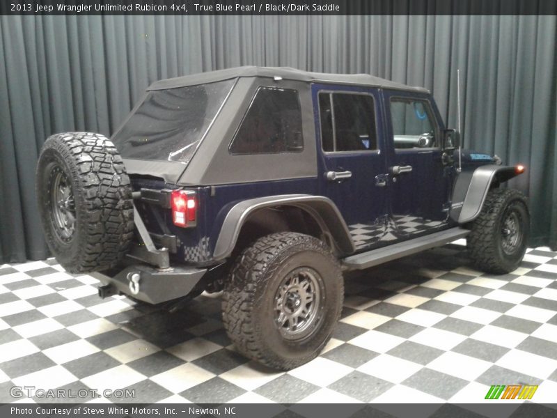 True Blue Pearl / Black/Dark Saddle 2013 Jeep Wrangler Unlimited Rubicon 4x4