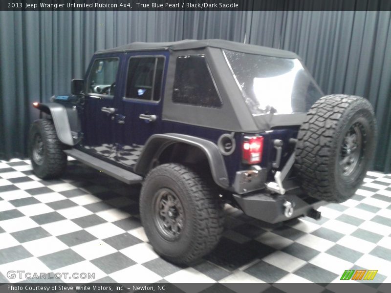 True Blue Pearl / Black/Dark Saddle 2013 Jeep Wrangler Unlimited Rubicon 4x4