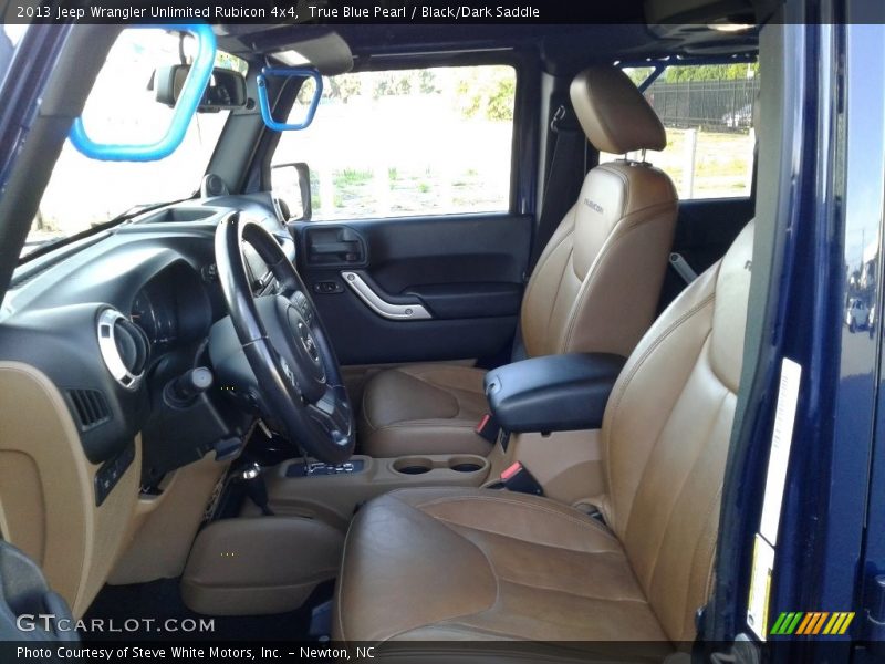 True Blue Pearl / Black/Dark Saddle 2013 Jeep Wrangler Unlimited Rubicon 4x4