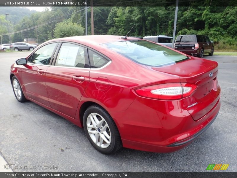 Ruby Red Metallic / Dune 2016 Ford Fusion SE
