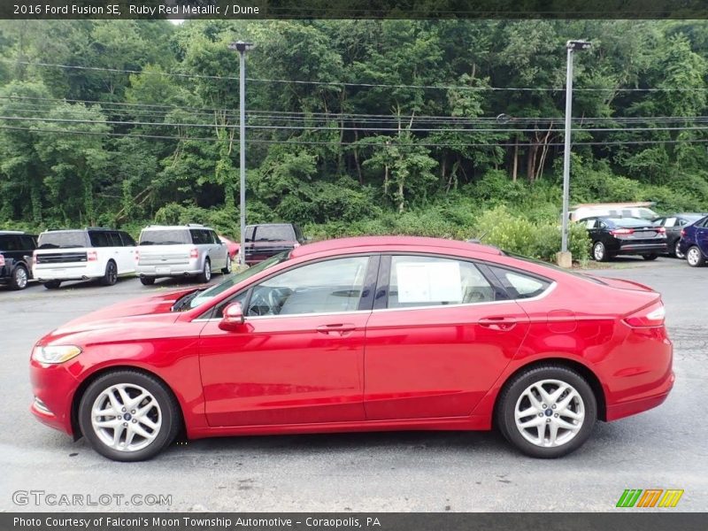 Ruby Red Metallic / Dune 2016 Ford Fusion SE