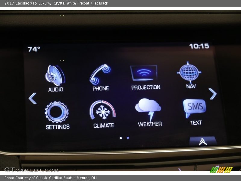 Crystal White Tricoat / Jet Black 2017 Cadillac XT5 Luxury